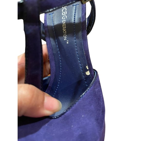 BCBGeneration Purple Platform High Heels Sandals Size 6.5 - Picture 7 of 9